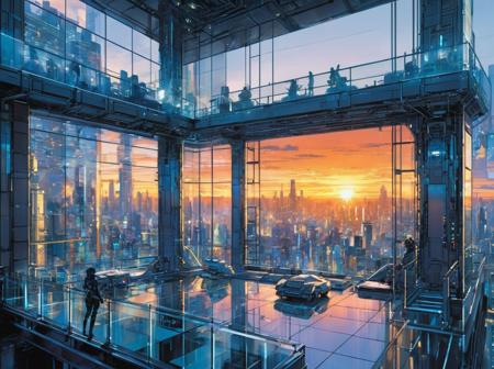 Ghost in the Shell 1995 environment LoRA [XL+Pony]