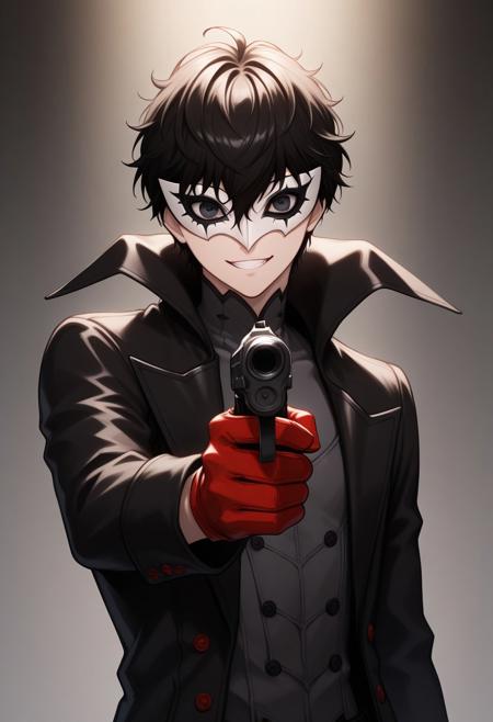 Ren Amamiya / Akira Kurusu / Joker / MC - Persona 5 (Commission) - Pony + Illustrious