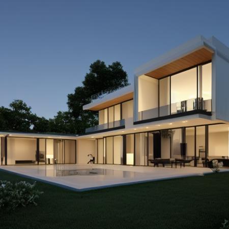 LoRA GDM Luxury Modern House / Building Architecture