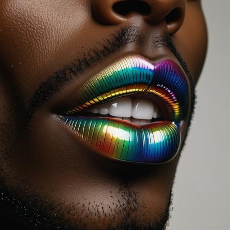 Iridescent Rainbow Lips