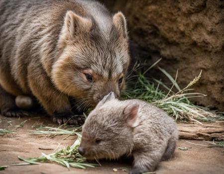 Wombat (Vombatus, Lasiorhinus) SD XL