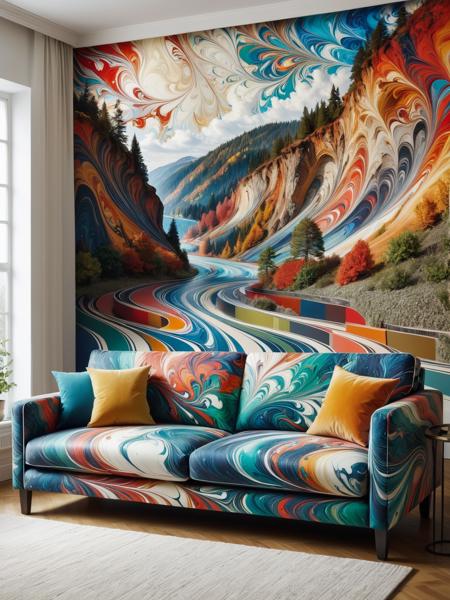 Colorful Marbled Paper FLUX & SDXL