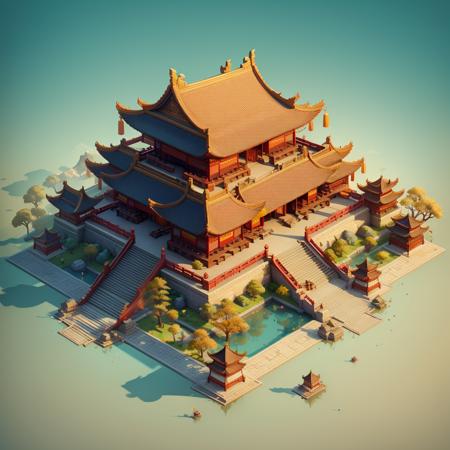 Isometric Chinese style Architecture LoRa
