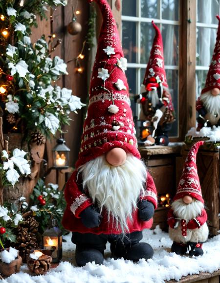 Festive Gnome with Covered Face - Tomte - Nisse