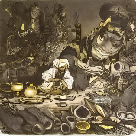 Illustrations for fairy tales, Nikolai Kochergin style