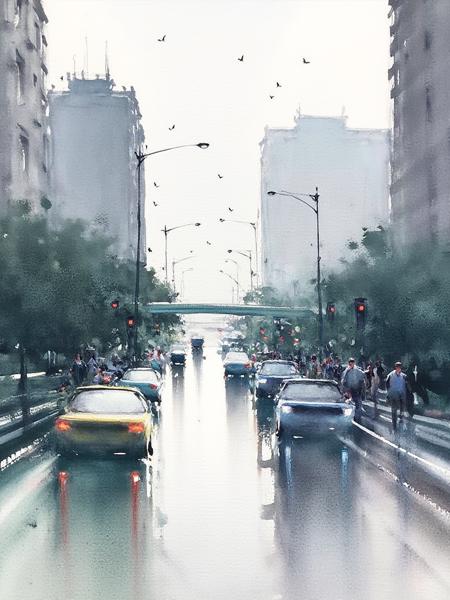 some watercolor 水彩画 FLUX
