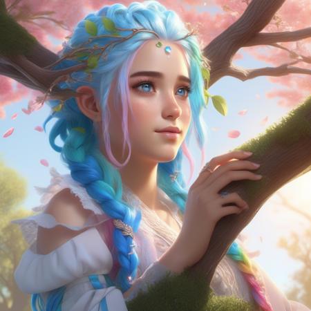 Rainbow haired girl