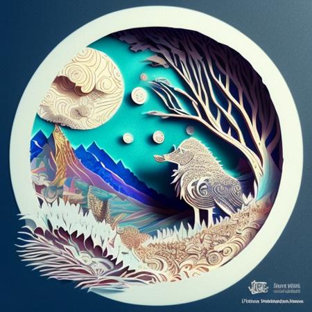 Midjourney Papercut