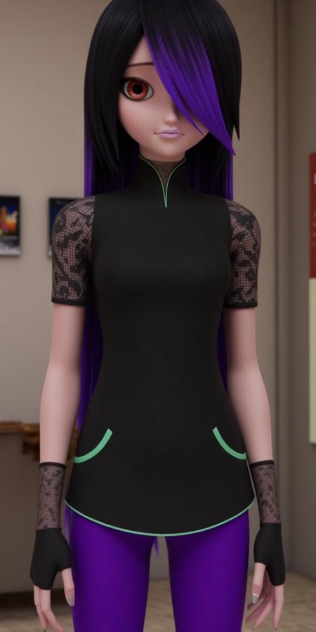 Juleka Couffaine, Ladybug, Miraculous. Different models and attires.版本Civilian attire (Flux) (Flux)