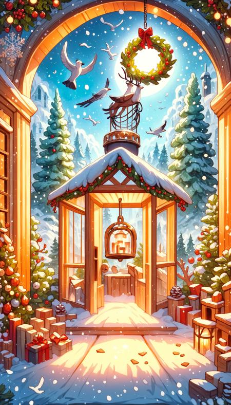 Christmas Postcard Style - Pony