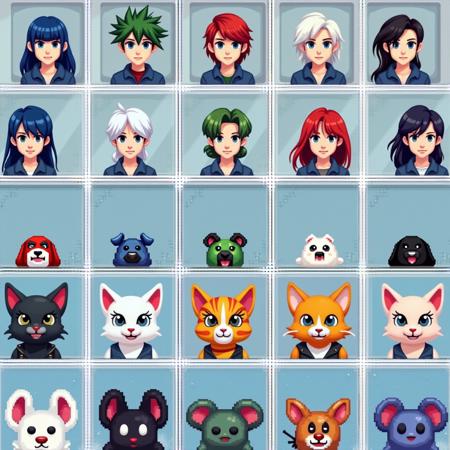ComfyUI 5x5 Pixel Art Grid Workflow版本5x5 GGUF Q3 (ID: 816863)