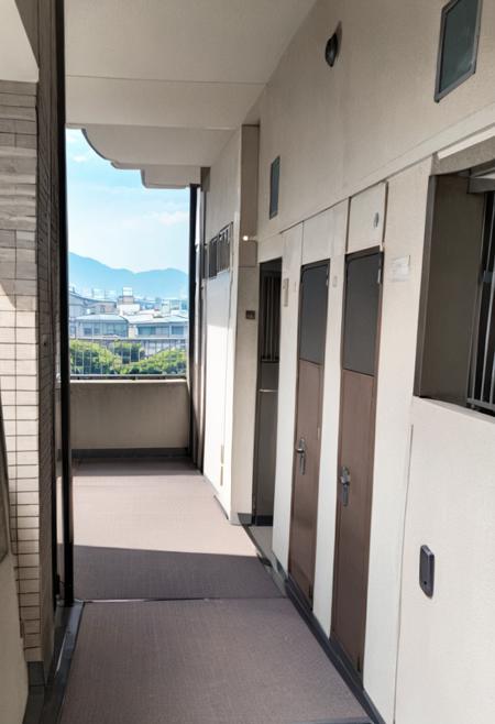 マンションの廊下 / apartment hallway SDXL