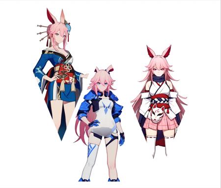 (SDXL: A3)MIHOYO Collection 米家全家桶 (Honkai Impact 3rd | Honkai Star Rail | Genshin Impact | Zenless Zone Zero)版本八重樱-巫女&勿忘&花魁 (ID: 839992)