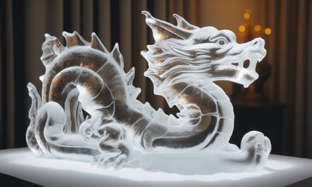 XL Realistic ice carving art style