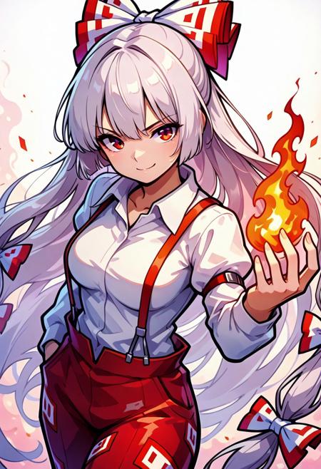 Fujiwara no Mokou: Immortal Smoke | 藤原 妹紅 (Touhou: Imperishable Night) [Illustrious & SD1.5]