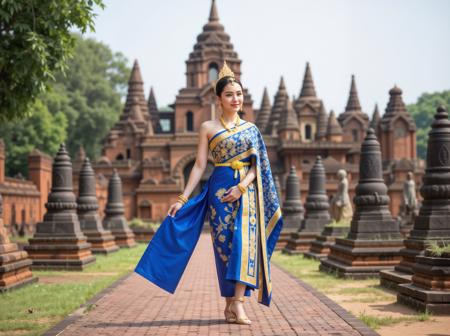 Thai tradional dress,((( Flux )))