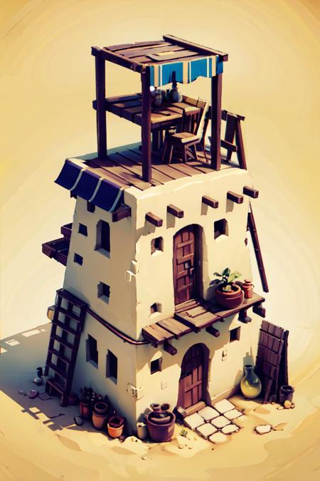 Desert Buildings (Isometric) [SDXL & SD1.5]