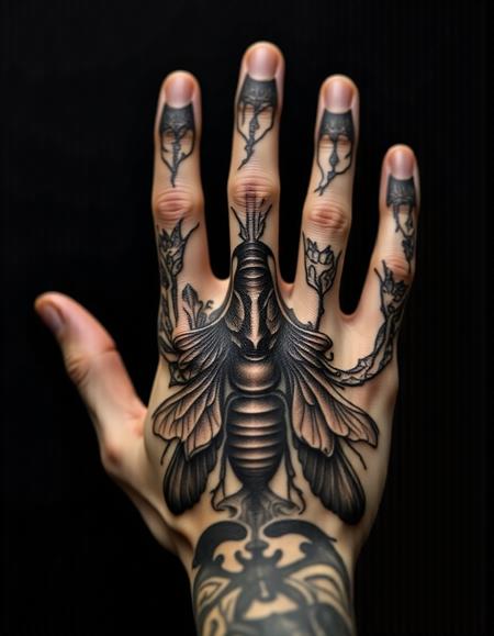 Flux - Tattoo on hand - By Devildonia