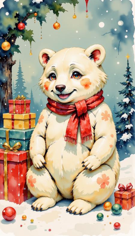 [Pinkie] - Retro Christmas Watercolor? - [Flux]