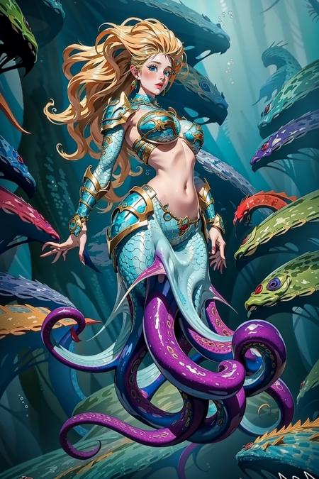 Octopus Mermaid(Cecaelia, Scylla)