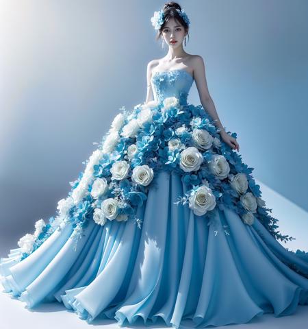 JAY - BLUE FLOWER DRESS