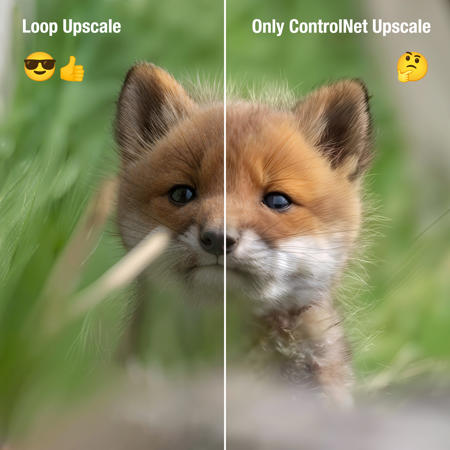 Loop Upscale - Automated upscale workflow for different scenarios