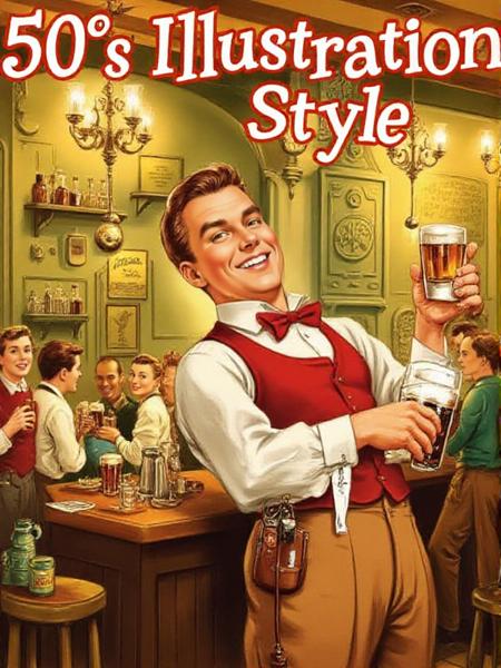 50s Illustration Style