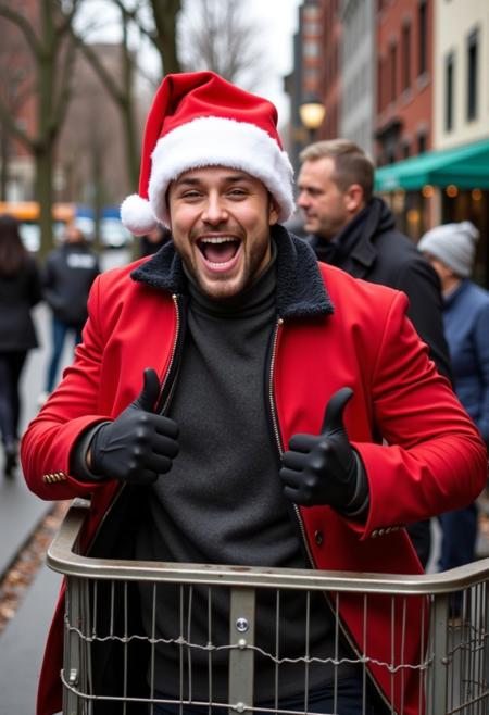 Wearing a Santa Hat (FLUX)
