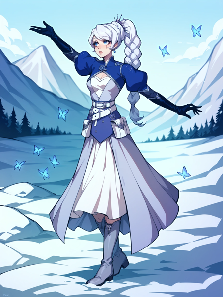 Weiss Schnee (RWBY) - 8 Outfits (PonyXL / Illustrious)