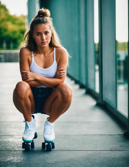 Woman on Rollerskates