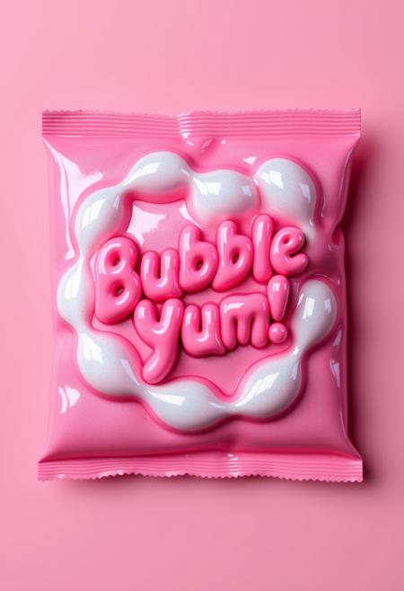 3D Bubbly Font FLUX
