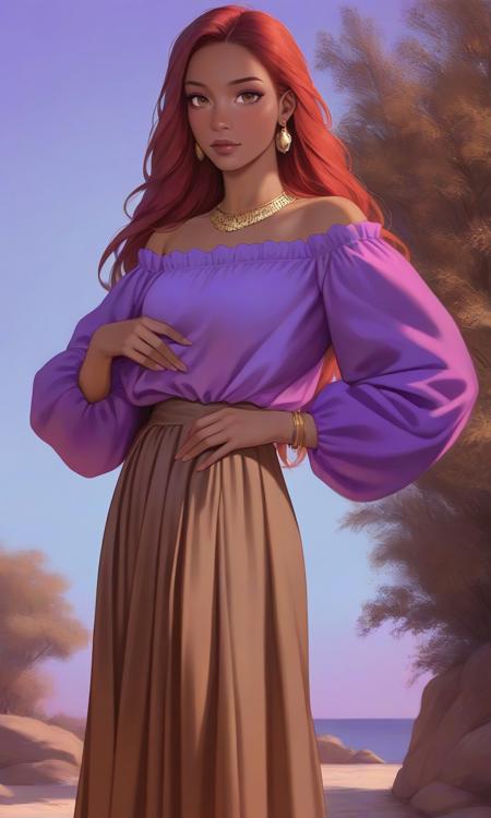 Purple, Blue and Brown