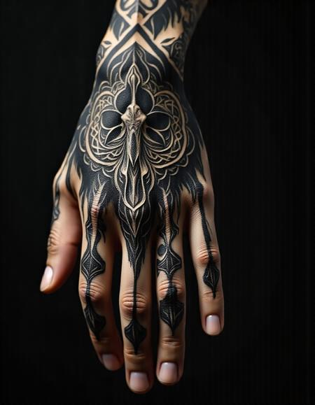 Flux - Tattoo on hand - By Devildonia