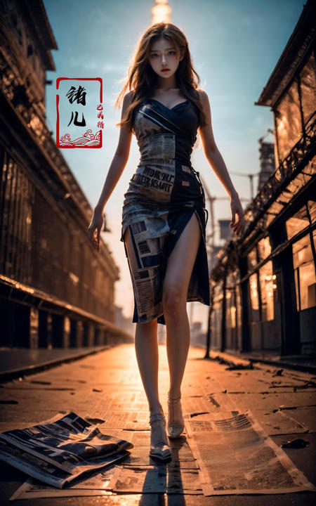 绪儿-报纸服装 Newspaper dress