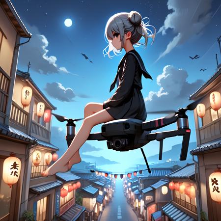 girl like aerial drone