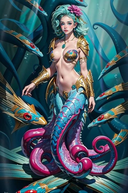 Octopus Mermaid(Cecaelia, Scylla)