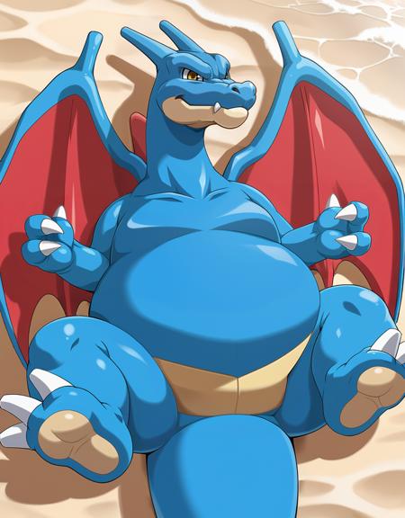 Feraizard / Feraligatr + Charizard - Pokemon (Infinite Fusion) - SDXL(Pony)