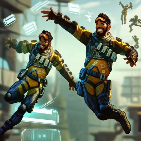 Various characters from Apex Legends