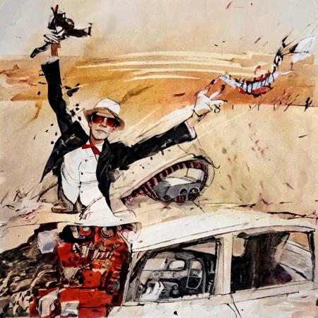 Ralph Steadman SDXL 1.0 art style lora