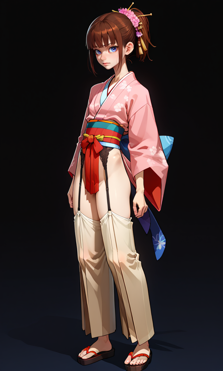 sexy kimono hakama garters