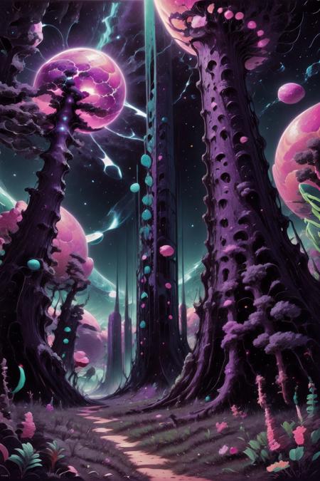 Alienscape - Strange Landscapes LoRA for SD 1.5