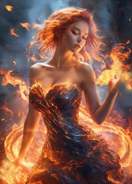 白棱(XL,FLUX)_Fire Element - Special Effects 火元素-特效