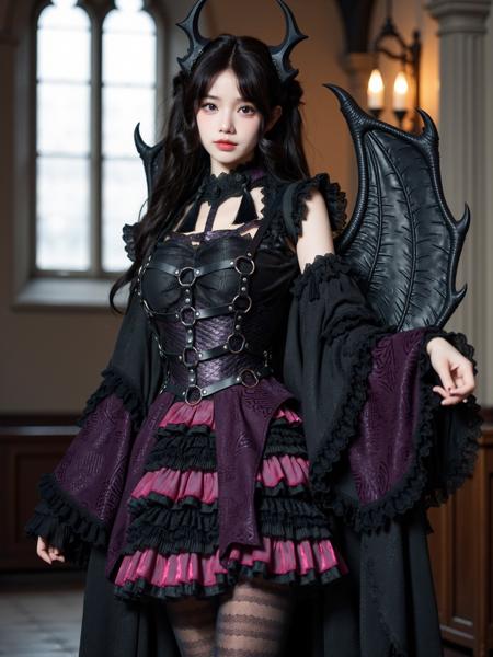 [Flux.1 D][Realistic] Gothic Dress | 哥特风裙子