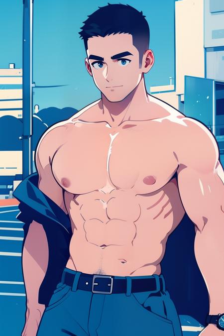 kk-boy | 短发少年扁平绘画风格