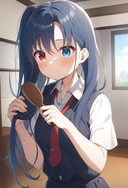 [SDXL&Pony] brushing hair / brushing own hair / 髪を梳かす / ブラッシング