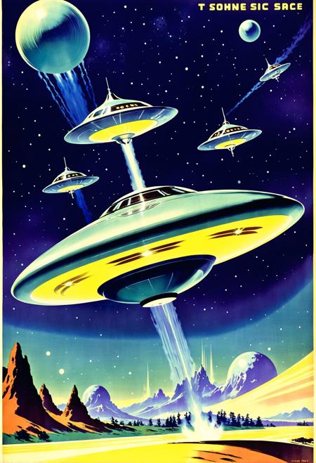Pulp sci-fi visual element wildcards