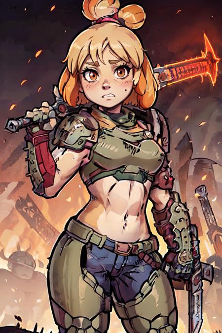Isabelle Doom Slayer: Rip and Tear Until it's Done [Illustrious & Pony & SD1.5]