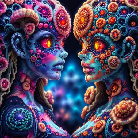 Single Image Lora Test - Psychedelic / Fungal skin版本Epoch 3 (ID: 734283)