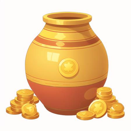 Treasure Chest宝箱 金币 欧美卡通风格UI