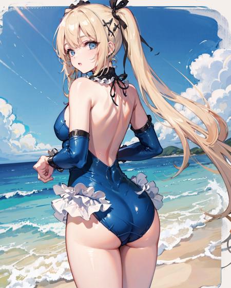 Marie Rose (DOA)+(Azur Lane) Devilish Servant Against the Splashing Waves 玛丽罗斯 泳装